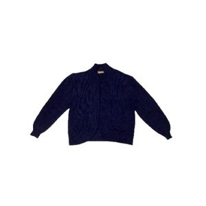 Young Sang Vintage Blue Angora Cardigan - Women’s Size Medium